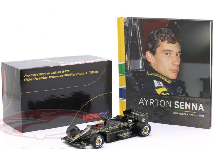 LOTUS 97T #12 GP Monaco Formula 1 Ayrton Senna (1985) + книга (1985)