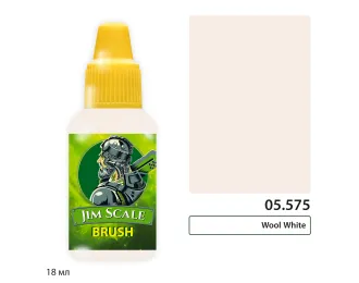 Краска акриловая Jim Scale (BRUSH): Кремовый белый / Wool White 18мл