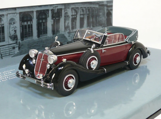 HORCH 853A Sport Сabriolet, black / dark red