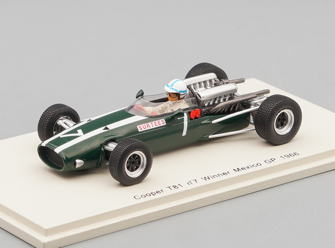 COOPER T81, 7 Winner Mexico GP (1966), dark green