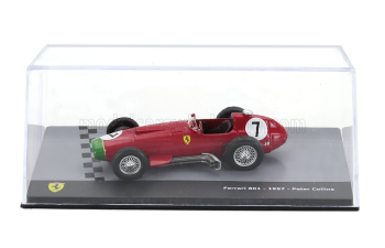 FERRARI F1 801 №7 Season (1957) Peter Collins - Con Vetrina - With Showcase, Red Green