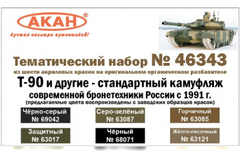 Набор тематических красок "Т-90 Современная бронетехника России"