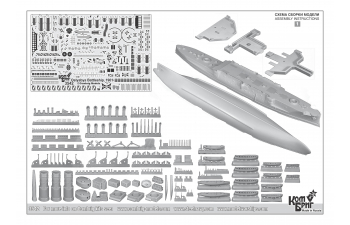 Сборная модель Броненосец "Ослябя" 1901г