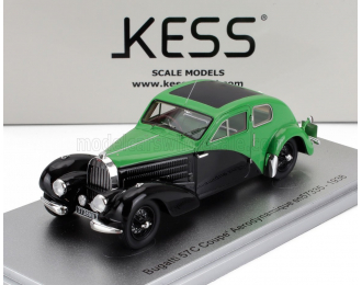 BUGATTI 57c S/n.57335 Coupe Aerodynamique Closed Roof (1938), Green Black