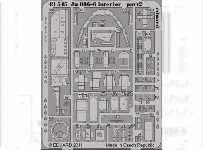 Фототравление Ju 88G-6 interior S.A.