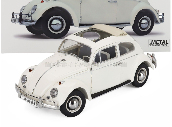VOLKSWAGEN Beetle с багажником на крыше (1963), белый