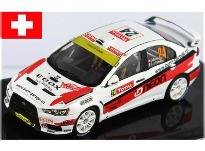 MITSUBISHI LANCER EVO X 24 O.Burri/J.Ferrero Rally Monte Carlo 2012, white