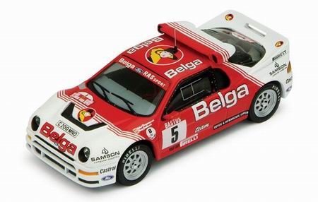 FORD RS200 5 Belga R.Droogmans-R.Joosten Rallye Dypres (1986), красный с белым