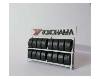 Полка с шинами Yokohama