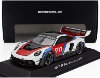 PORSCHE 911 992 Gt3 R №911 Racing Coupe (2023), White Blue Red