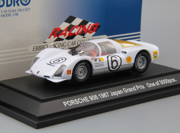 PORSCHE 906 Carrera Japan Grand Prix #6 (1967), white