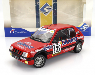 PEUGEOT 205 1.6 Gti №132 Rally Montecarlo (1986) Francois Delecour - Anne Chantal Pauwels, Red