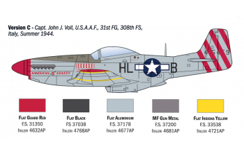 Сборная модель NORTH AMERICAN P-51d Mustang Military Airplane 1941