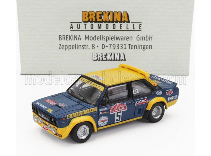 FIAT 131 Abarth №5 Rally Sanremo (1977) Walter Rohrl - Willi Peter Pitz, Blue Yellow