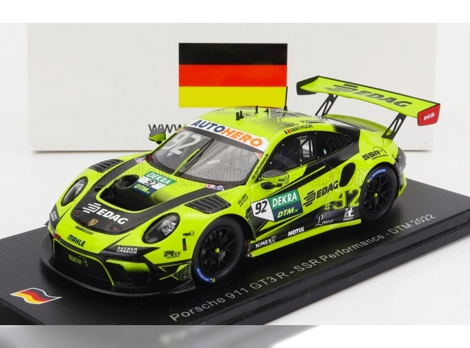 PORSCHE 911 991-2 Gt3 R Team Ssr Performance N 92 Dtm Season (2022) L.Vanthoor, Yellow Black