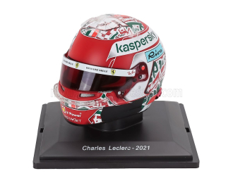 HELMET F1 Casco Helmet Charles Leclerc Team Scuderia Ferrari Mission Winnow Sf21 Emilia Romagna Italy Gp (2021), Red White