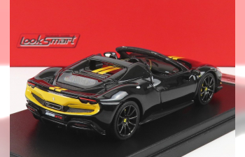 FERRARI 296 Gts Spider Assetto Fiorano Open Roof (2022), Nero Daytona - Black Yellow