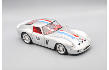 FERRARI 250 GTO 1962, серебристый, 21 см.