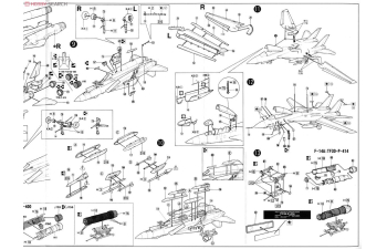 Сборная модель F-14A Tomcat VF-154 Black knights, plastic modelkit