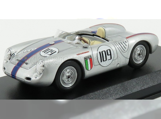 PORSCHE 550 Rs Spider N109 Memorial Nassau Trophy Race (1957) R.Rodriguez, silver