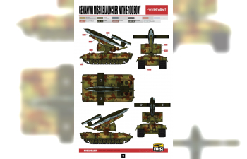 Сборная модель Germany V1 Missile Launcher with E-100 Body