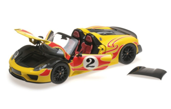 PORSCHE 918 spyder #2 (2015), желтый с красным