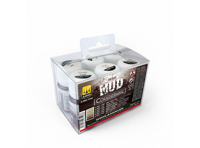 Набор смесей для нанесения эффектов AMMO Collections: Heavy Muds (6 шт.)