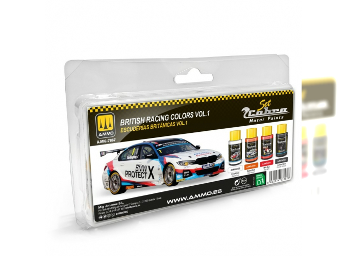 Набор акриловых красок Cobra Motor Британские гоночные цвета, том 1 / British Racing Colors Vol.1 Set