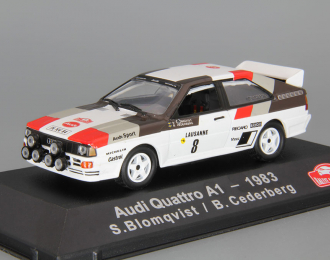 AUDI Quattro A1 S.Blomqvist - B.Cederberg (1983), white / black / grey / red