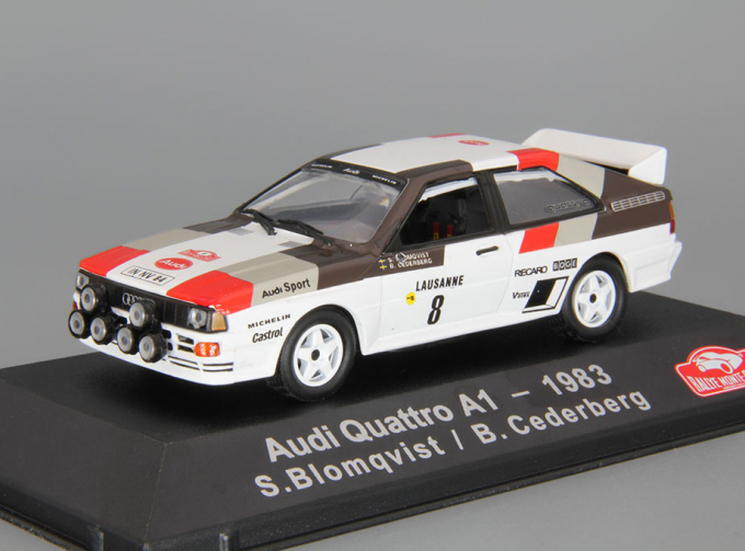 AUDI Quattro A1 S.Blomqvist - B.Cederberg (1983), white / black / grey / red