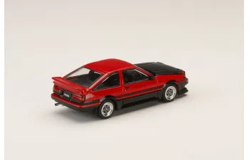 TOYOTA Sprinter Trueno GT APEX (AE86) Late Ver. JDM Style Carbon Bonnet, red/black