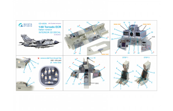 3D Декаль интерьера кабины Tornado ECR Italian (Revell) (с 3D-печатными деталями)