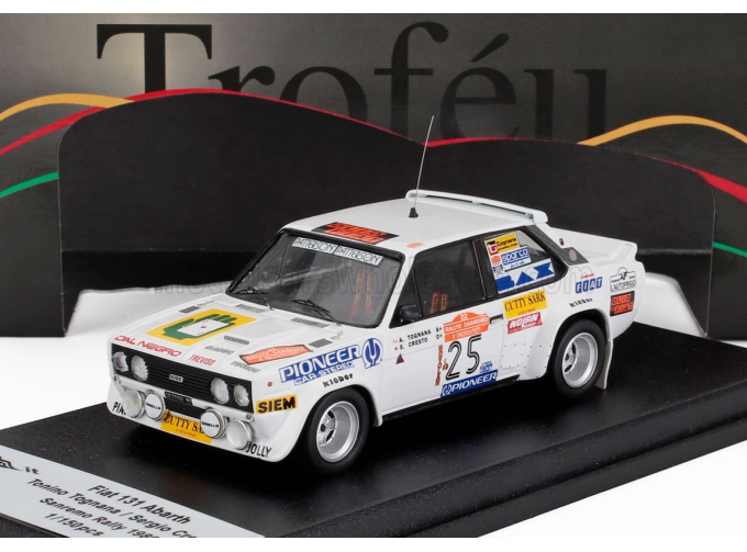 FIAT 131 Abarth (night Version) №25 Rally Sanremo (1980) Tonino Tognana - Sergio Cresto, White
