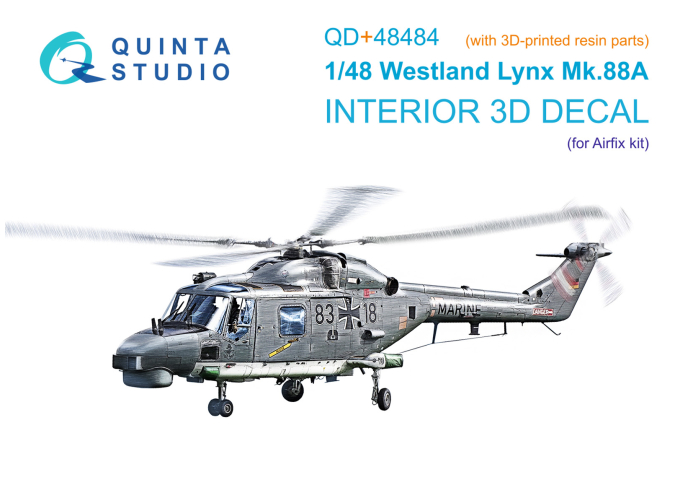 3D Декаль интерьера кабины Lynx Mk88A (Airfix) (с 3D-печатными деталями)