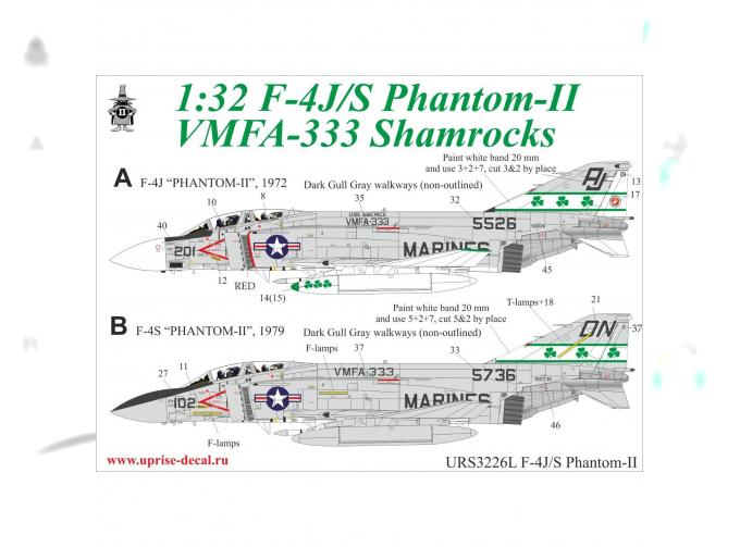 Декаль для F-4J Phantom-II VMFA-333