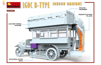 Сборная модель LGOC B-TYPE Лондонский Омнибус