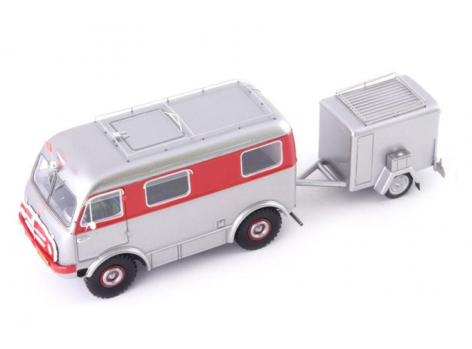TATRA T805 with trailer (1960), silver/red + USB-drive with digital Anniversary Book
