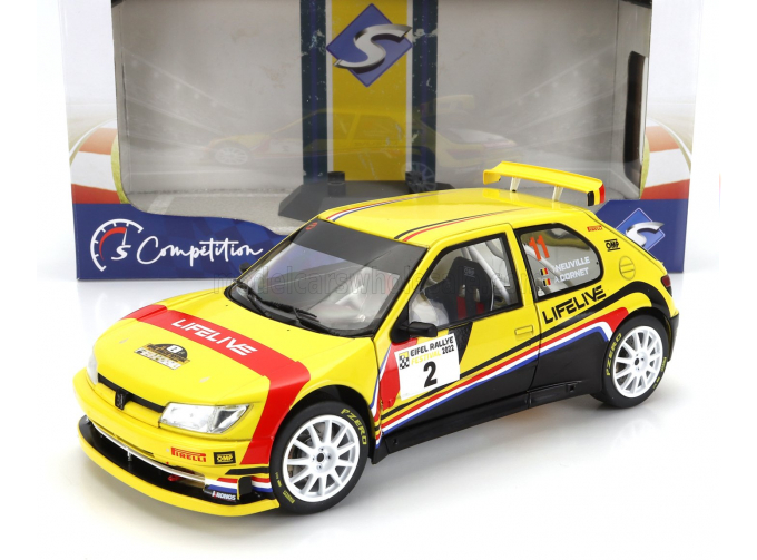 PEUGEOT 306 Maxi №2 Rally Eifel Festival (2022) Thierry Neuville - A.Cornet, Yellow Black Red