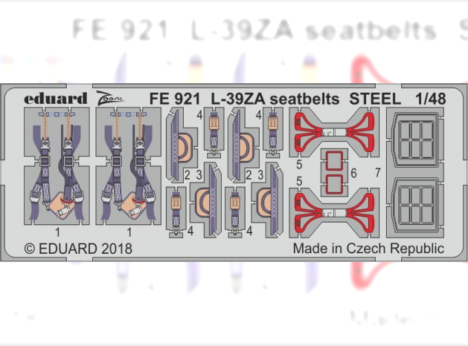 Фототравление для модели L-39ZA seatbelts STEEL