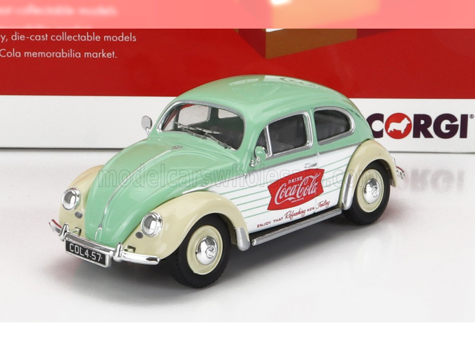 VOLKSWAGEN Beetle Maggiolino Coca-cola (1951), Green White Beige