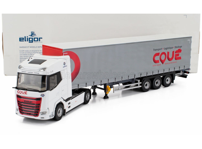 DAF Xg Truck Telonato Coue Transports (2021), White Red Grey