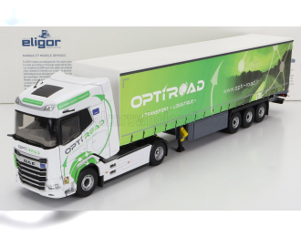 DAF Xg Truck Telonato Optiroad Transports (2021), White Green