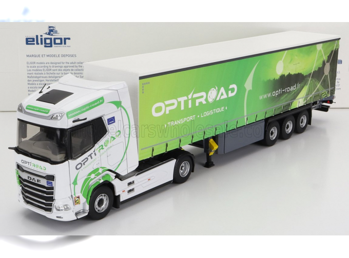 DAF Xg Truck Telonato Optiroad Transports (2021), White Green