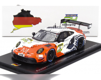 PORSCHE 911 992 Gt3 R Team Lionspeed №24 24h Nurburgring (2024) A.au - P.Niederhauser - P.Kolb - I.Dontje, White Orange