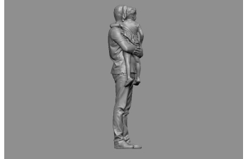 Фигурка Папа с дочкой (под покраску)