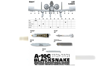 Сборная модель американский штурмовик A-10C Thunderbolt II Воздушная национальная гвардия Индианы "Blacksnake"