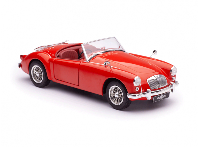 MGA Mk I A1500 Convertible (1957), красный с дополнительным багажником