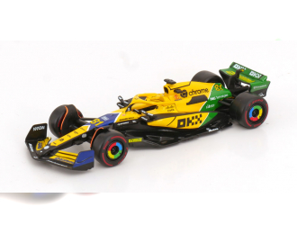 McLAREN F1 Mcl38 Team Mclaren №81 2nd Monaco Gp (senna 30th Anniversary) (2024) Oscar Piastri, Yellow Green Black