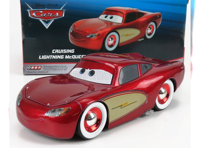 WALT DISNEY Cruising Saetta Lightning Mcqueen - Cars Movie, Red Beige