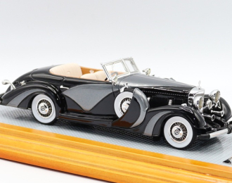 Mercedes-Benz 500K 1935 Cabriolet Saoutchik sn123696 open top, Black/Grey